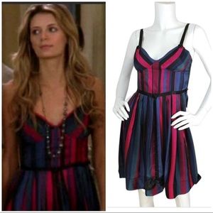 MARC JACOBS Mira Stripe Bustier Bow Dress Size 6